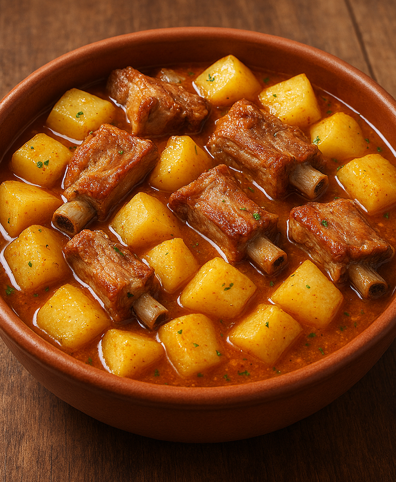 Patatas con costillas de cerdo